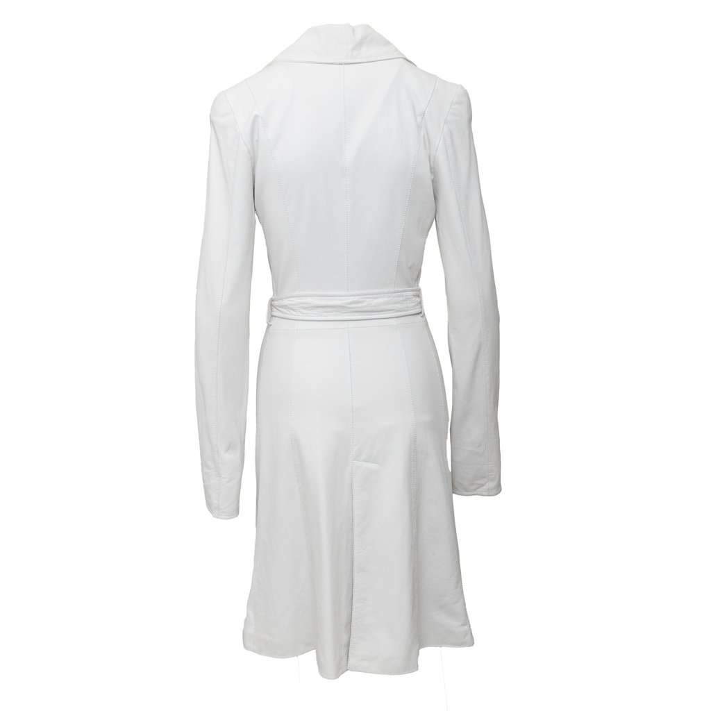 Roberto Cavalli Leather Jacket - '00s White Leather Good - Inside View