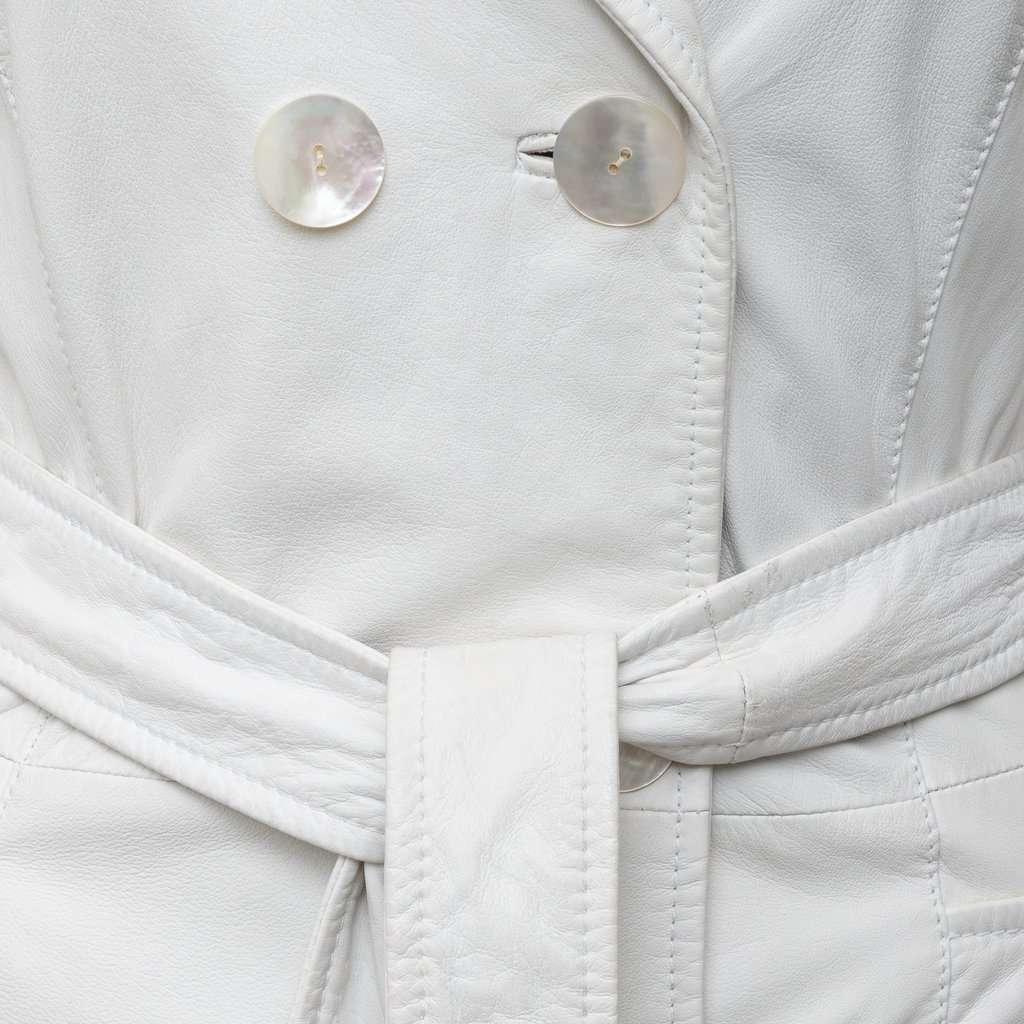 Roberto Cavalli Leather Jacket - '00s White Leather Good - Box View