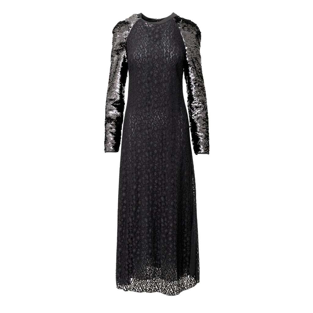 Giamba Giambattista Valli Sequin and Lace Dress - '10s Black Lace Good - Front View