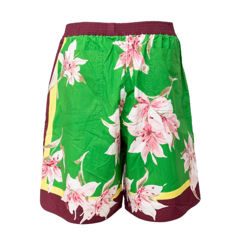 Valentino Floral Boxer Shorts - '20s Red Cotton Good - Back View