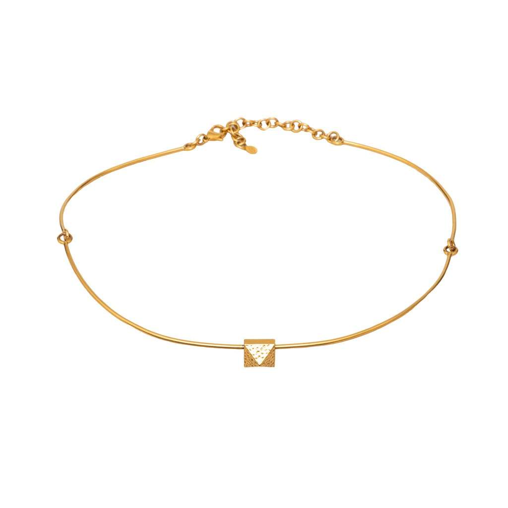 Valentino Rigid Gold-plated Belt - '10s Gold Good - Inside View
