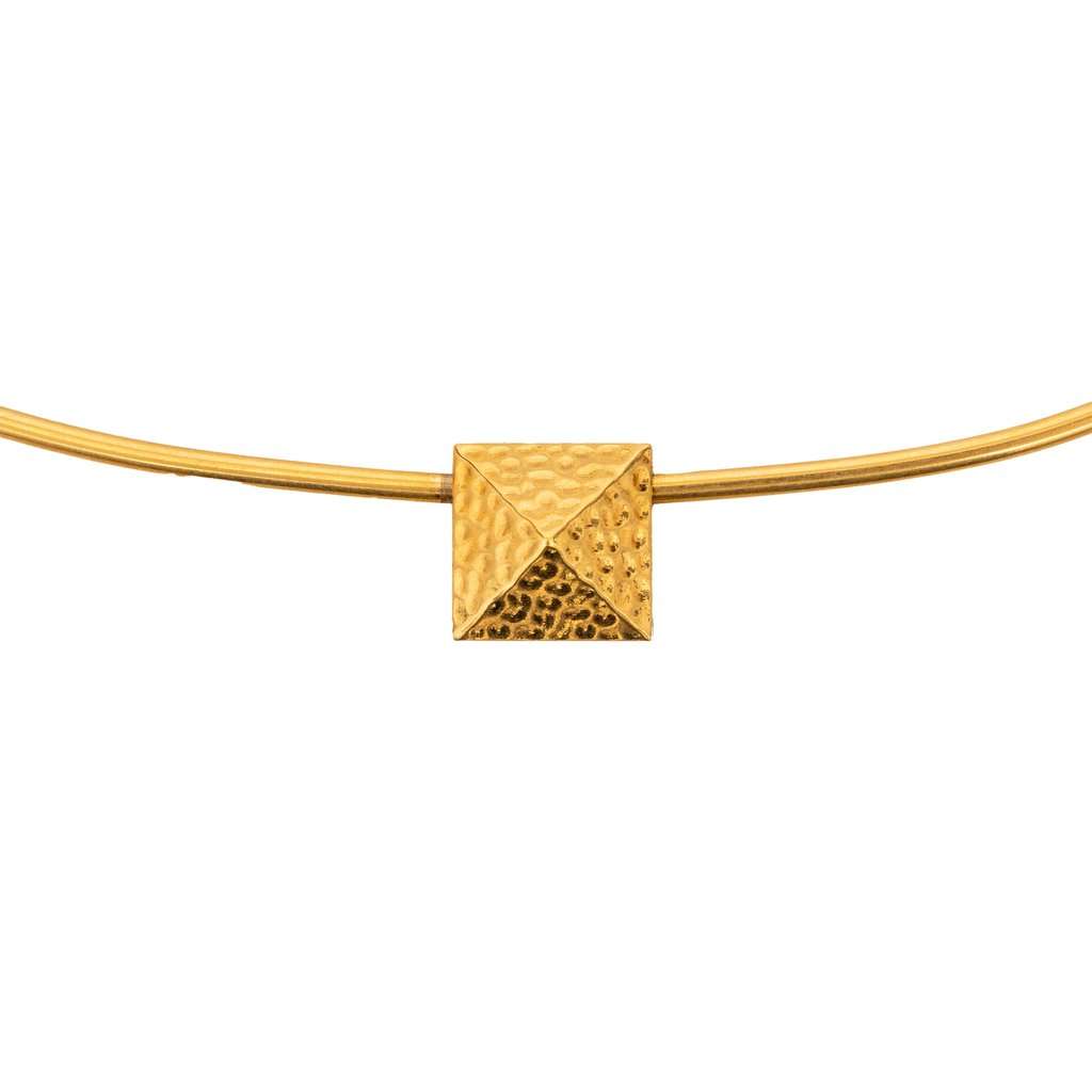 Valentino Rigid Gold-plated Belt - '10s Gold Good - Model View