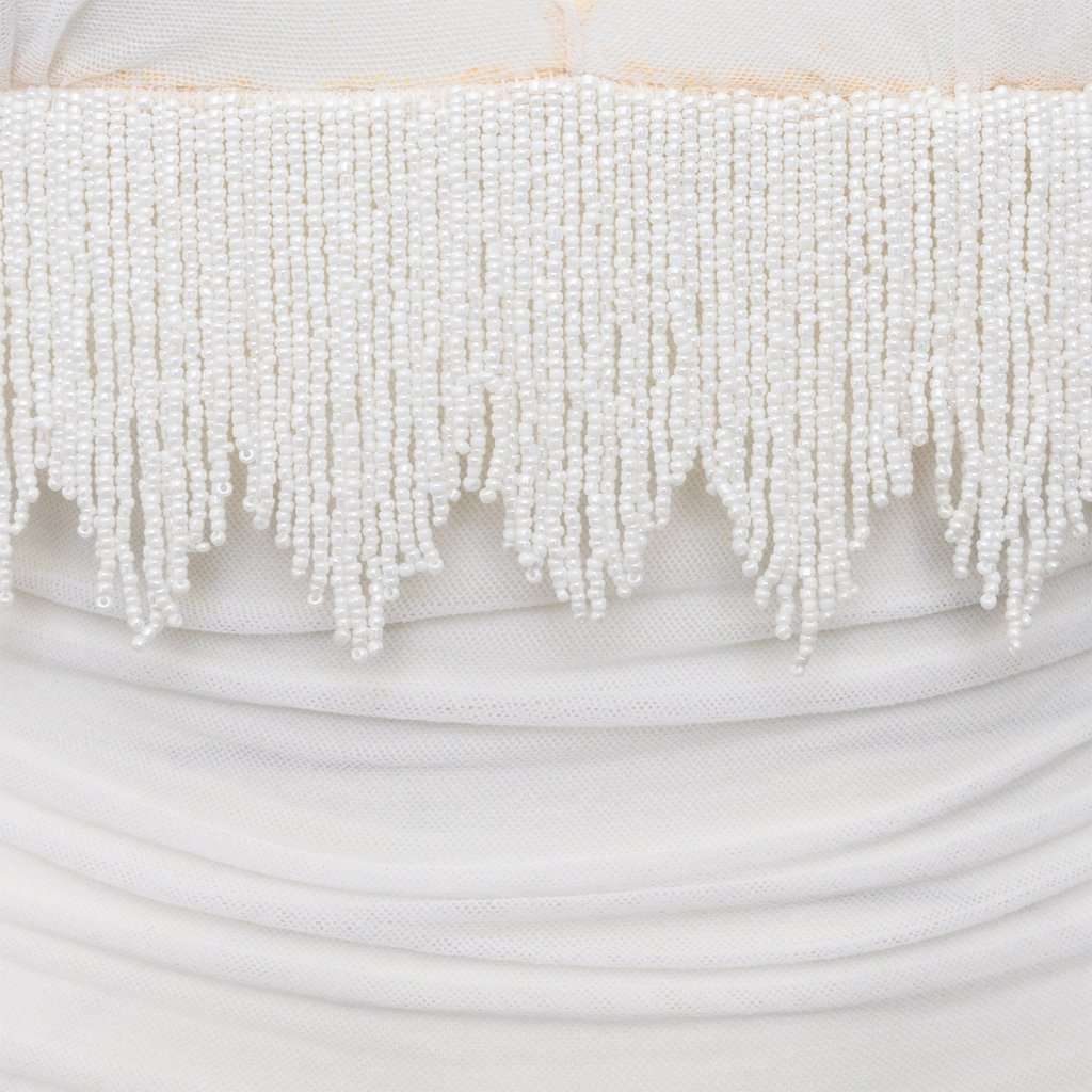 La Perla Ruched Dress with Beads - '00s White Good - Inside View