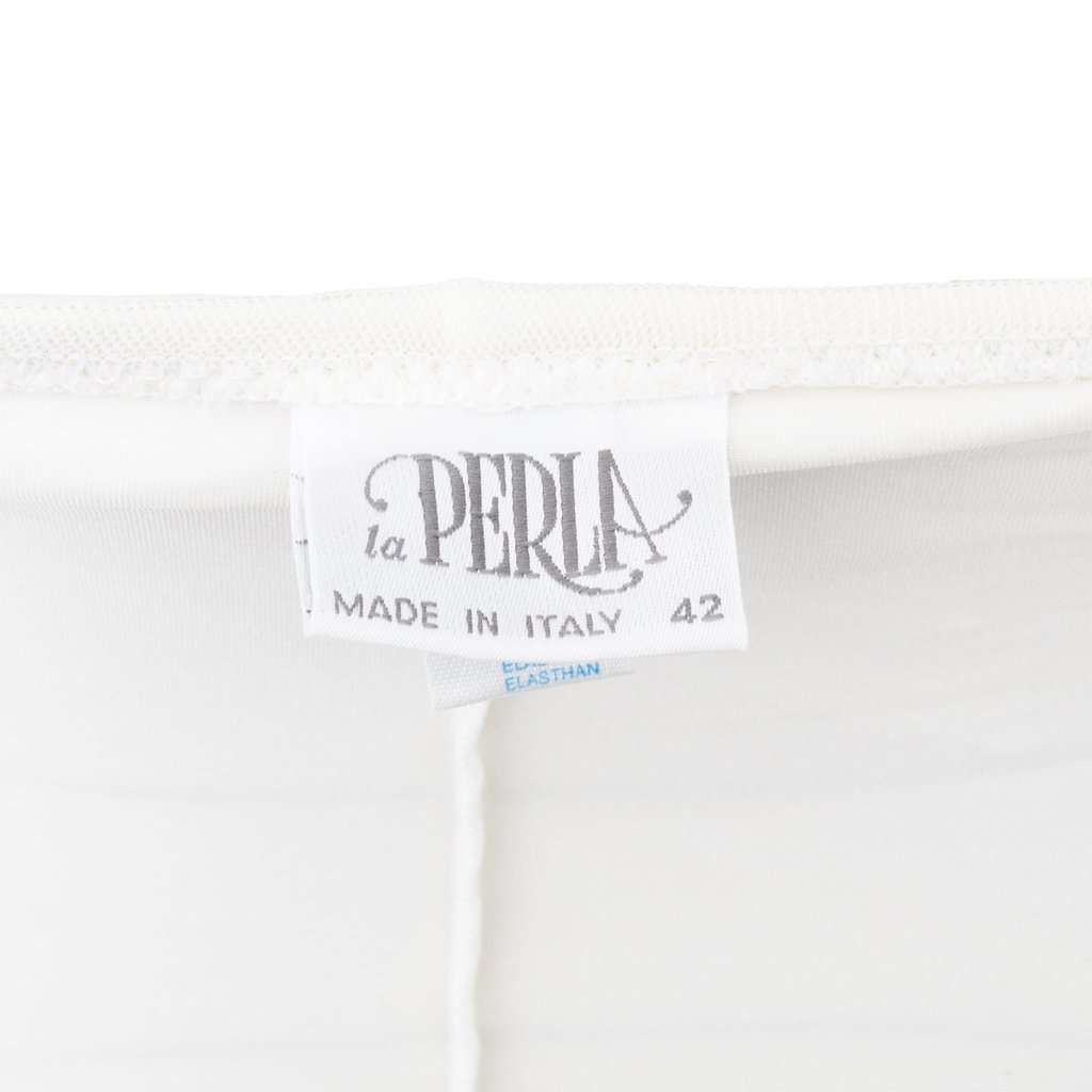 La Perla Ruched Dress with Beads - '00s White Good - Model View