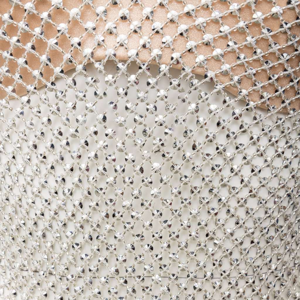 La Perla Crystal Mesh Halterneck Top - '00s Red Good - Model View