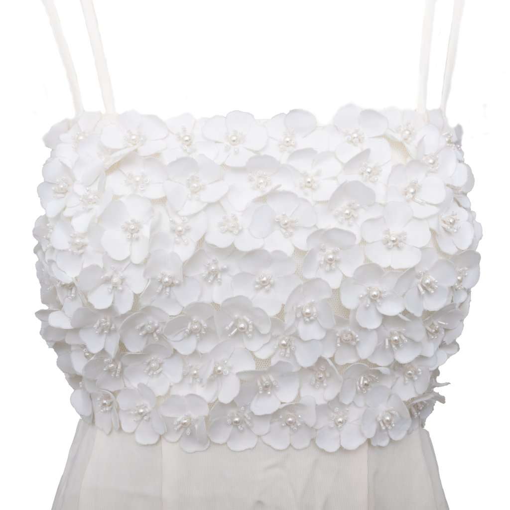 La Perla Flower Embellished Dress - '00s White Good - Inside View