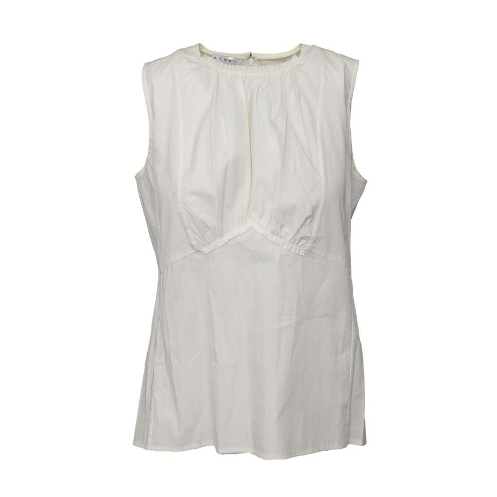 Marni Double Layer Top - '10s White Cotton Good - Inside View