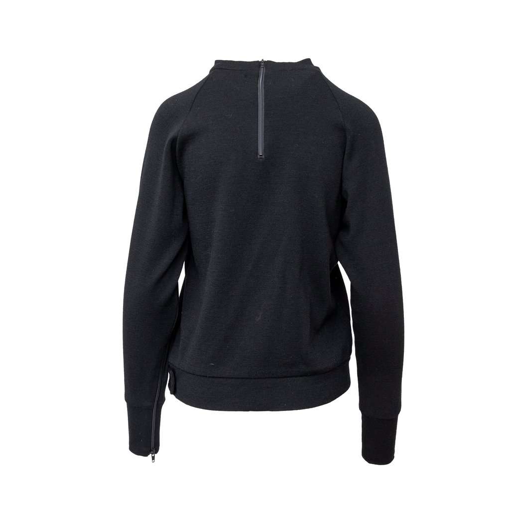 Yohji Yamamoto Sweater - '00s Black Wool Good - Back View