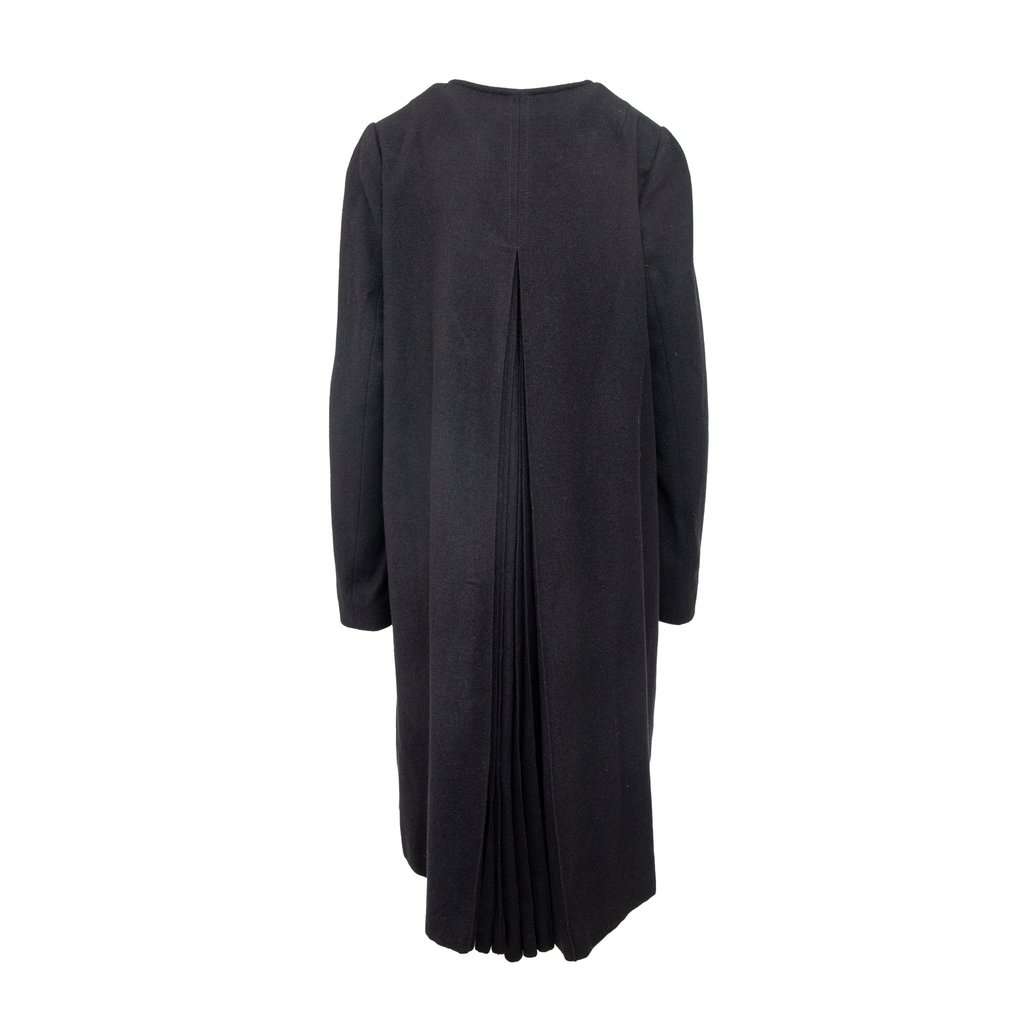Unsigned Roberta Furlanetto Coat with Back Pleats - '10s Red Silk Good - Inside View