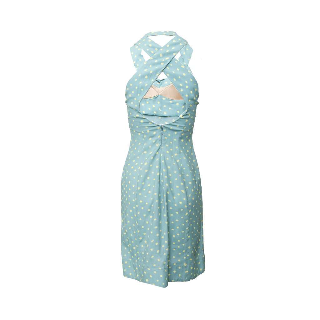 Vivienne Westwood Label Polka Dot Dress - '10s Red Good - Back View