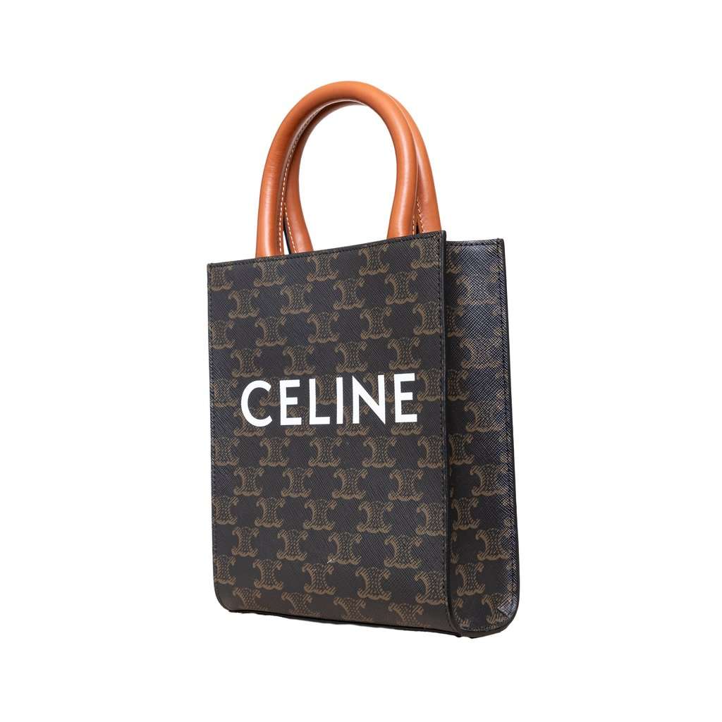 Celine Mini Vertical Cabas Tote - '20s Red Canvas Good - Back View