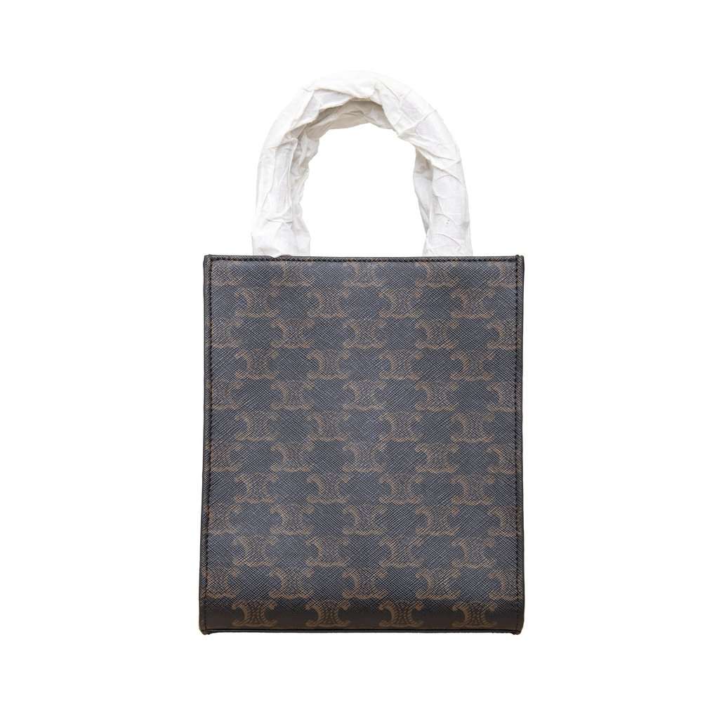 Celine Mini Vertical Cabas Tote with Embroidery - '20s Red Canvas Good - Inside View