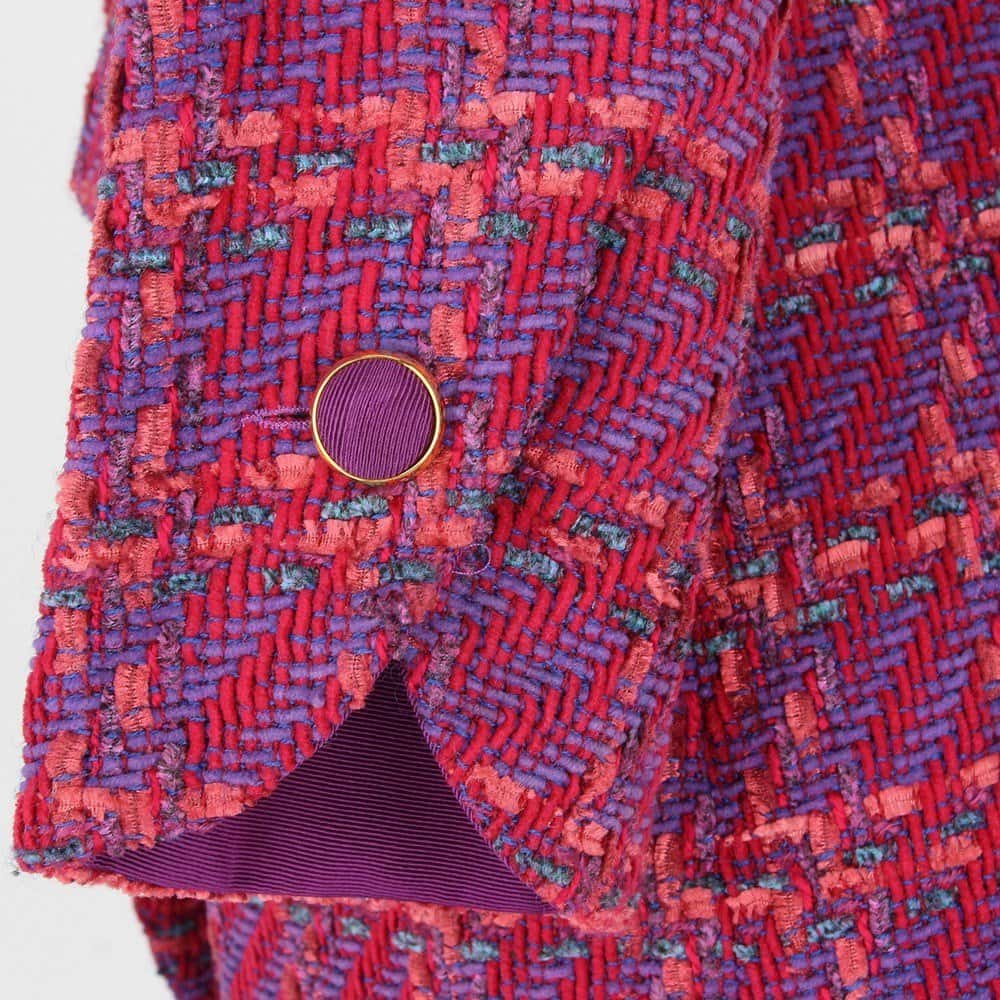Nina Ricci Fuchsia Wool Jacket - '80s Red Wool Good - Box View