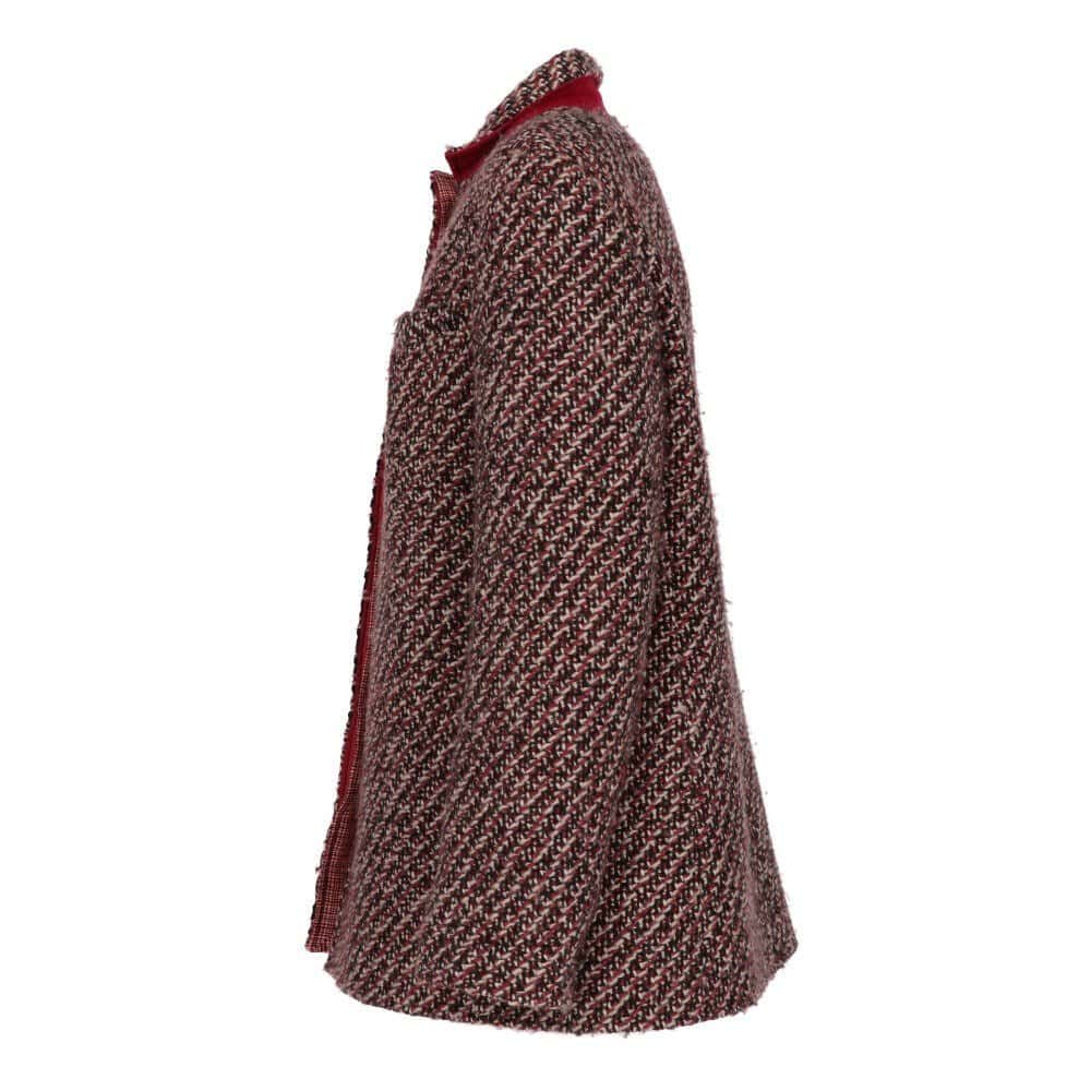 Etro Burgundy Wool Jacket - 2000s Burgundy Wool Good - Inside View
