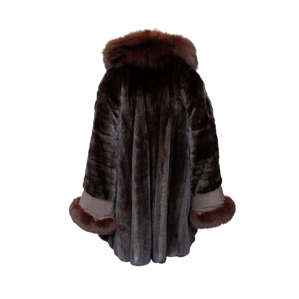 Dior Boutique Fourrure Fur Coat - '90s Red Leather Good - Inside View
