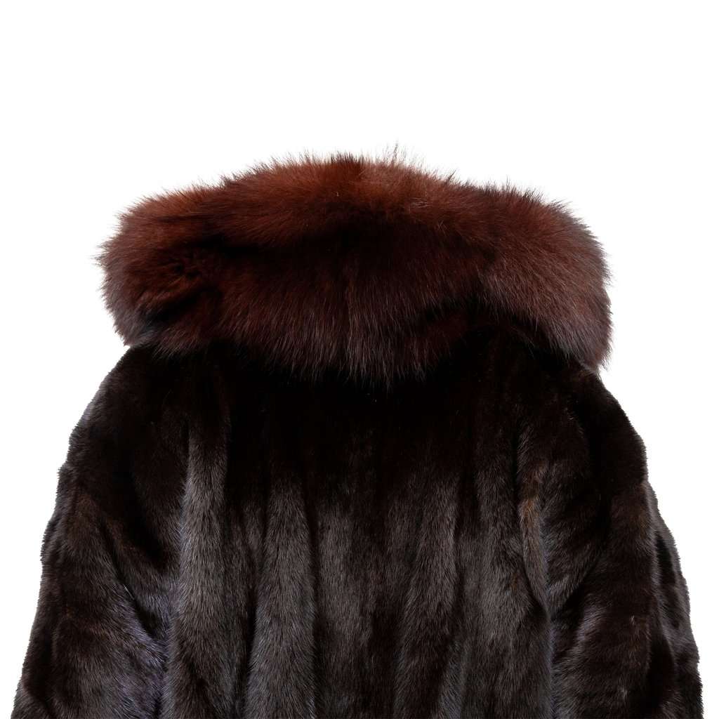 Dior Boutique Fourrure Fur Coat - '90s Red Leather Good - Box View