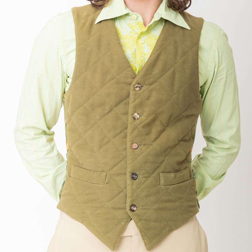 Hermès Vintage Vest - '90s Red Cotton Good - Front View