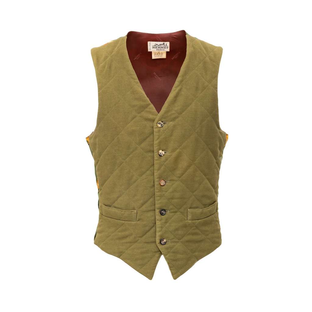Hermès Vintage Vest - '90s Red Cotton Good - Back View