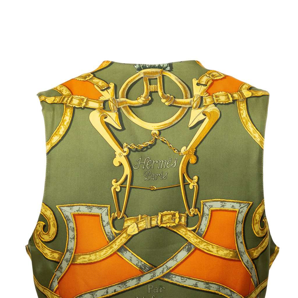 Hermès Vintage Vest - '90s Red Cotton Good - Model View