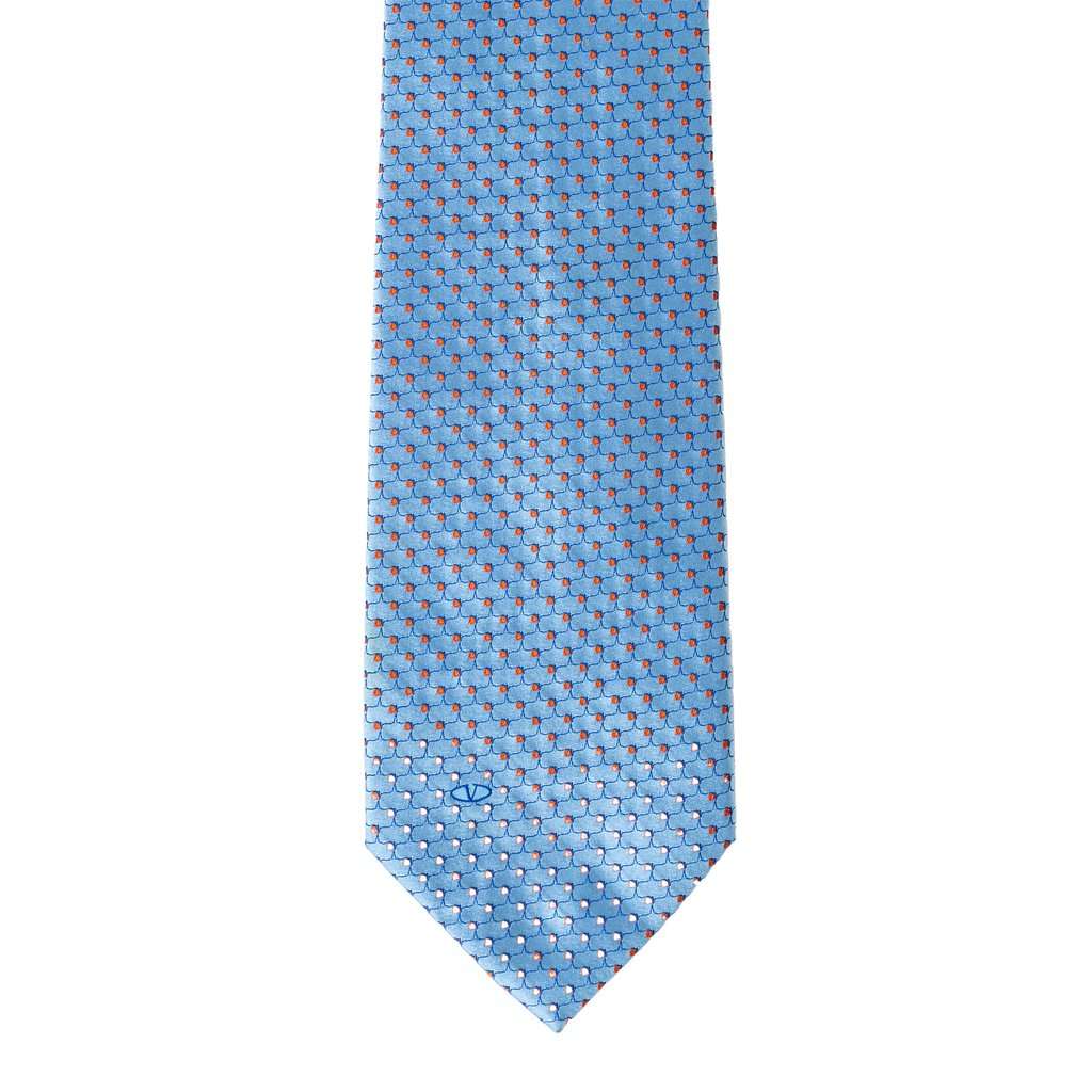 Valentino of Ties - '10s Grey Silk Good - Box View