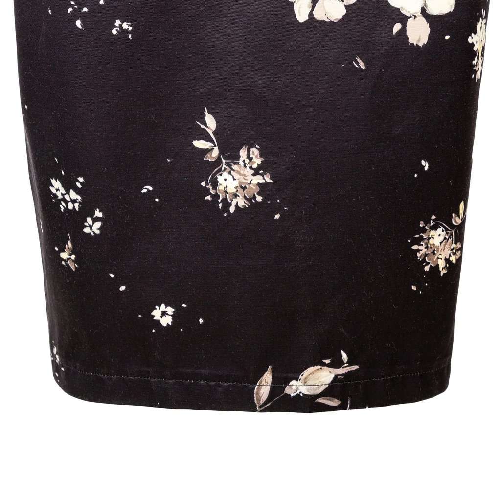 Roberto Cavalli Flower Printed Skirt - '00s Black Good - Box View