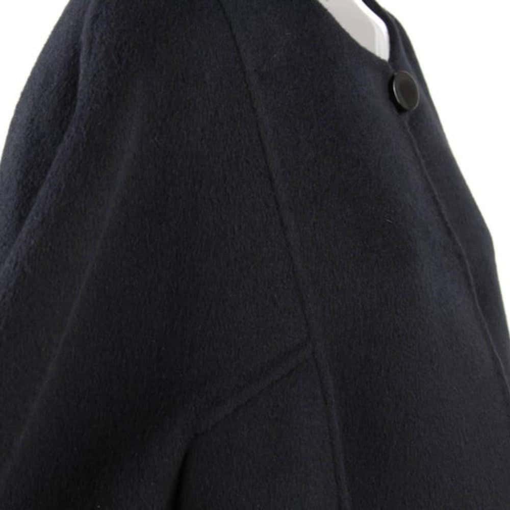 Unsigned Black Wool Coat - '80s Black Wool Good - Box View