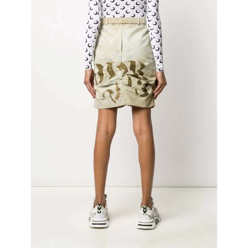 Christian Dior Green Suede Miniskirt - 2000s Green Suede Good - Model View