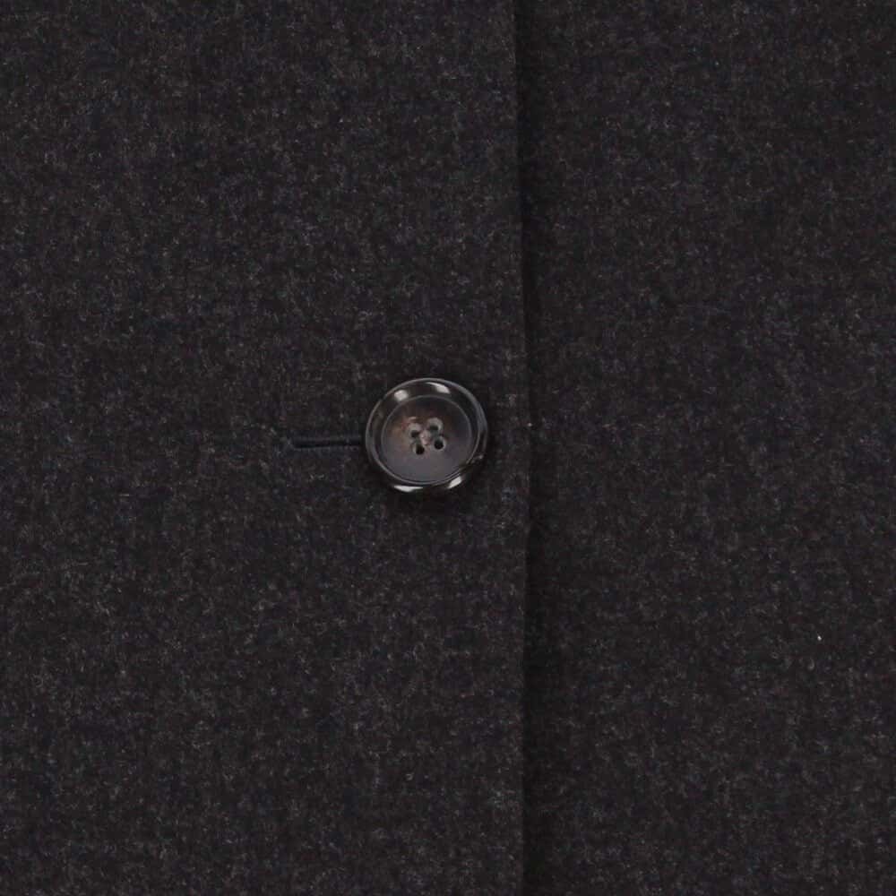 Jil Sander Anthracite Wool Coat - 2000s Red Wool Good - Model View