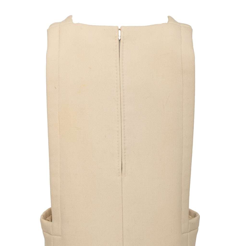 Unsigned Stavropoulos Short Overalls - '60s Beige Wool Good - Model View