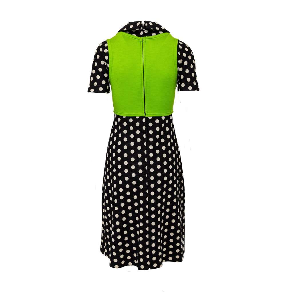 Unsigned Rudi Gernreich Wool Dress - '70s MultiColor Wool Good - Back View