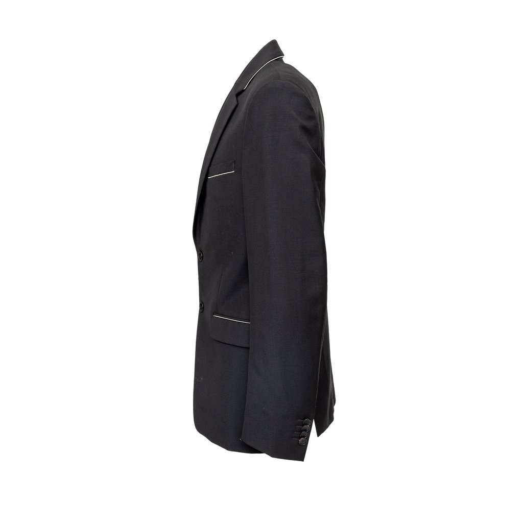 Givenchy Suit with Chain Details - '10s Black Wool Good - Inside View