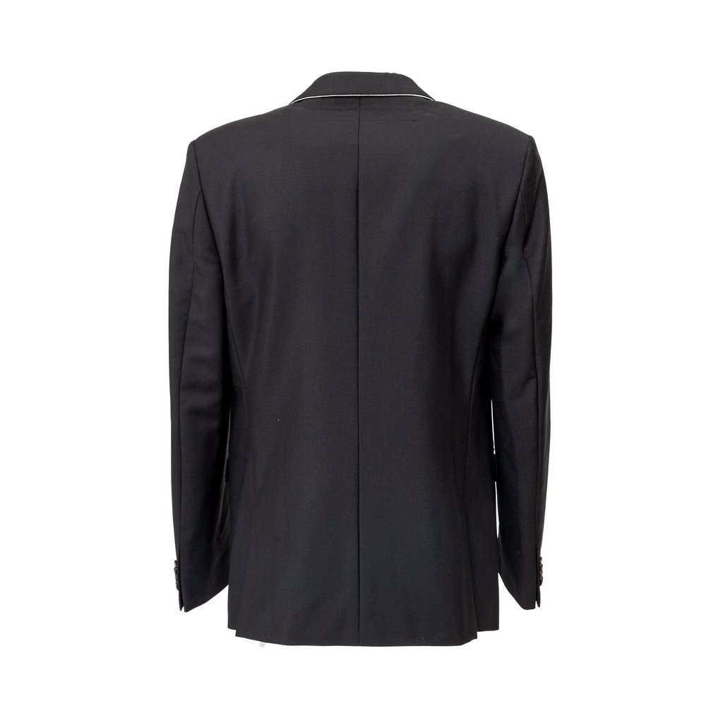 Givenchy Suit with Chain Details - '10s Black Wool Good - Model View