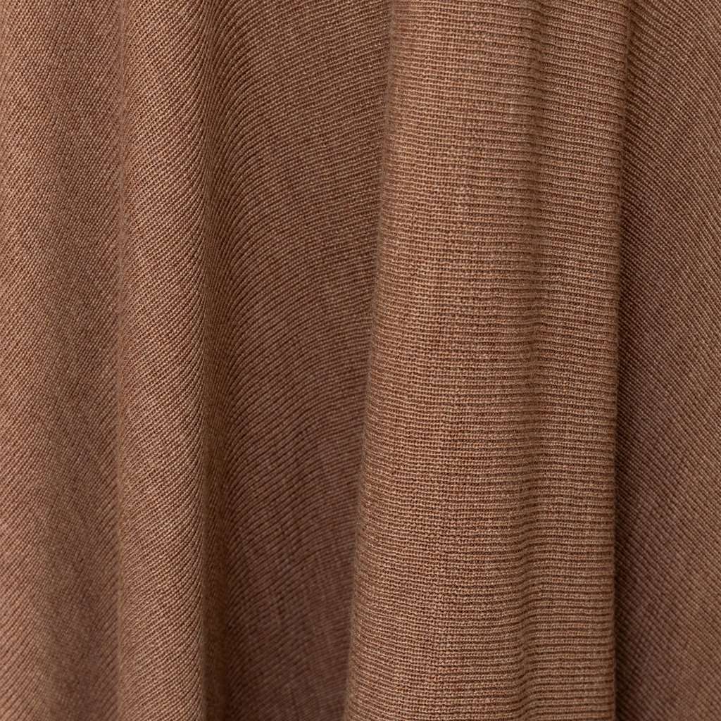 Giorgio Armani Asymmetric Fringed Skirt - '00s Brown Wool Good - Box View