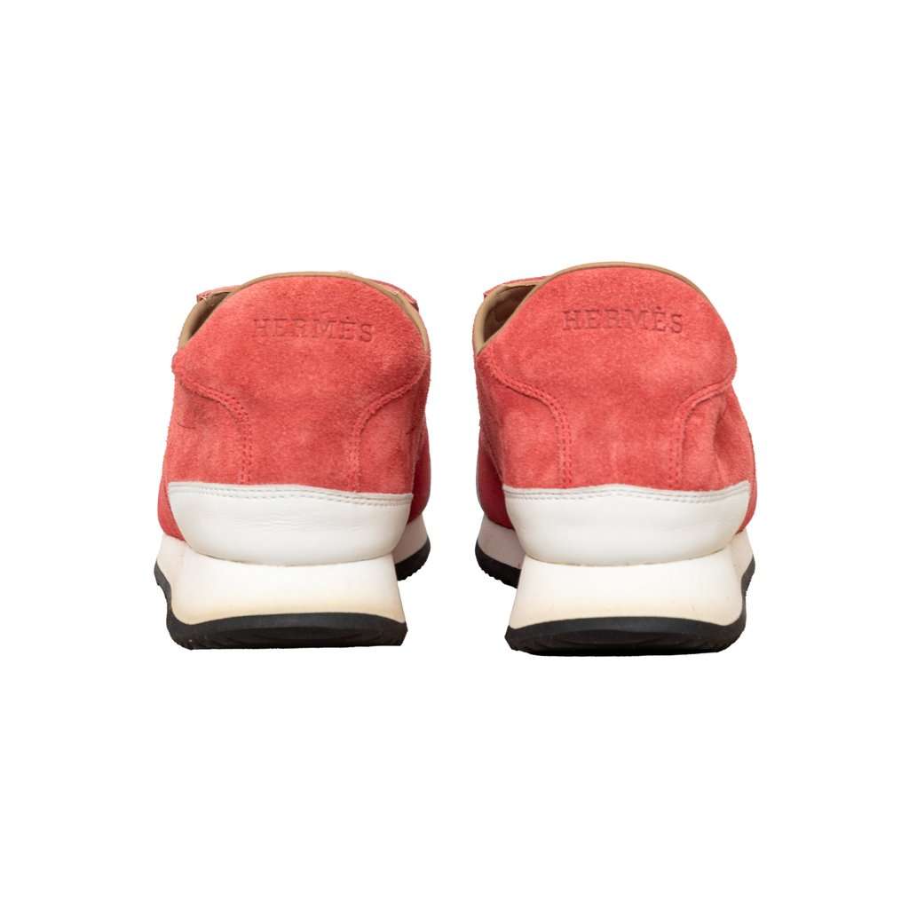 Hermès Logo Low-cut Sneakers - '10s Pink Suede Good - Box View