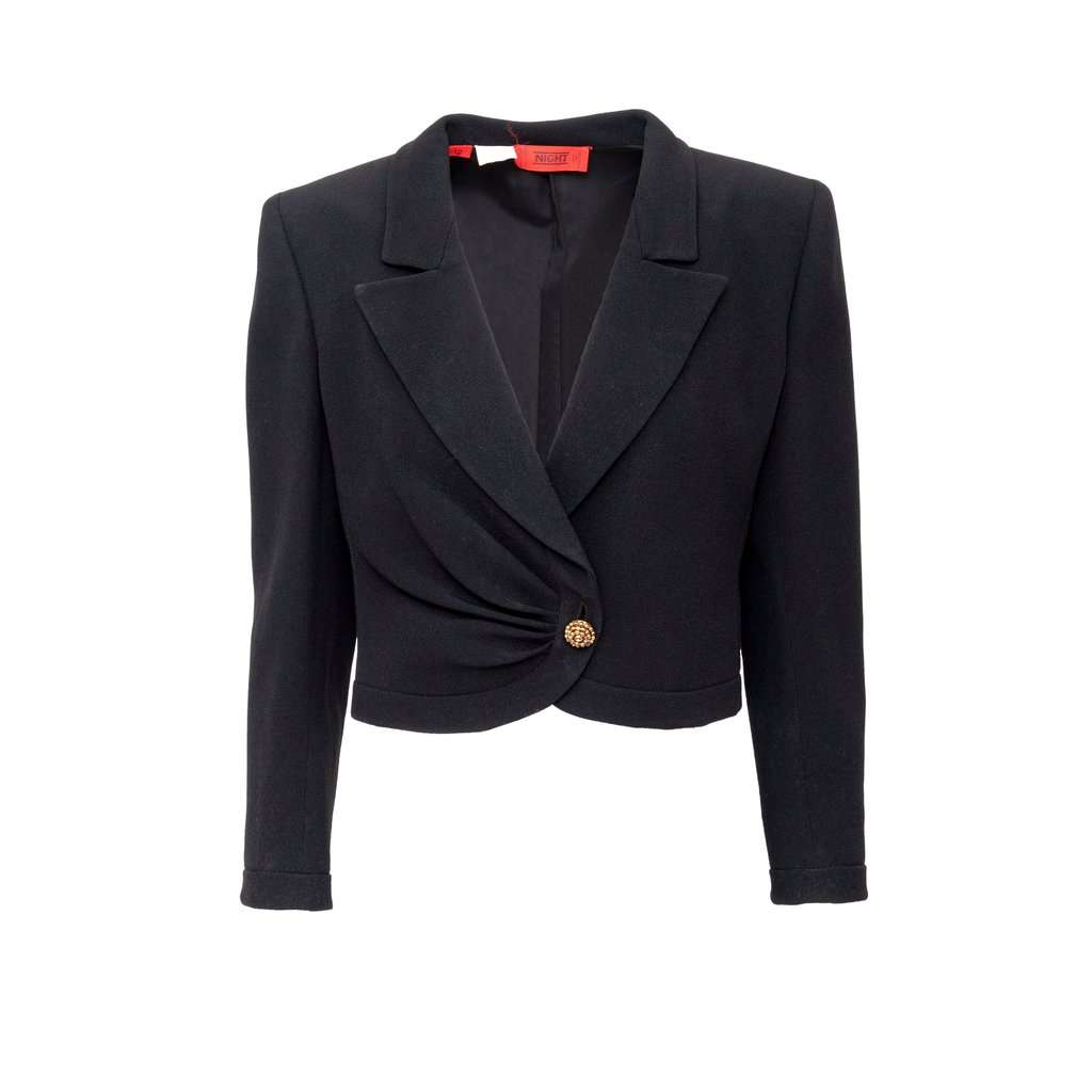 Valentino Night Short Blazer - '80s Black Good - Front View