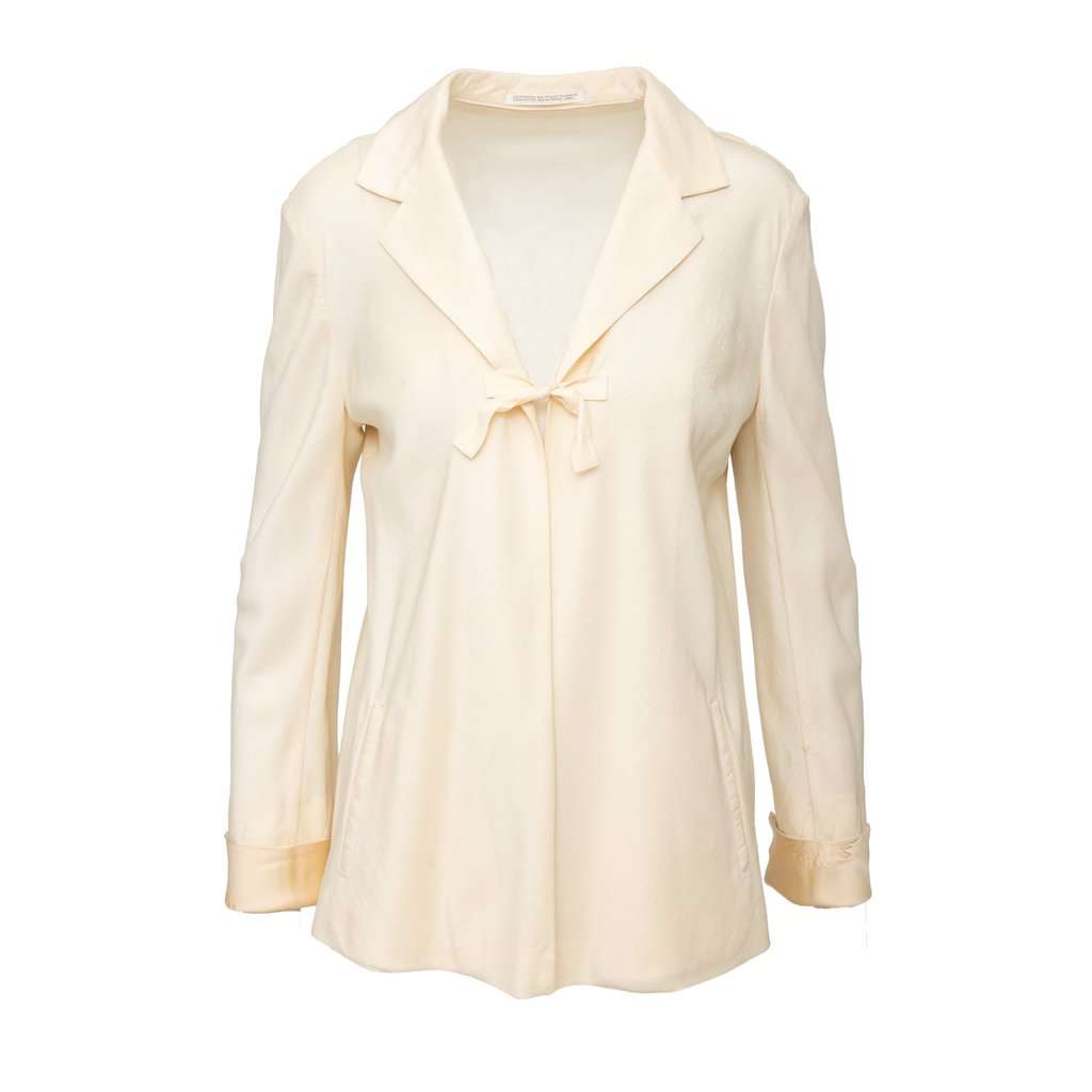 Yohji Yamamoto Shirt - '00s White Silk Good - Front View