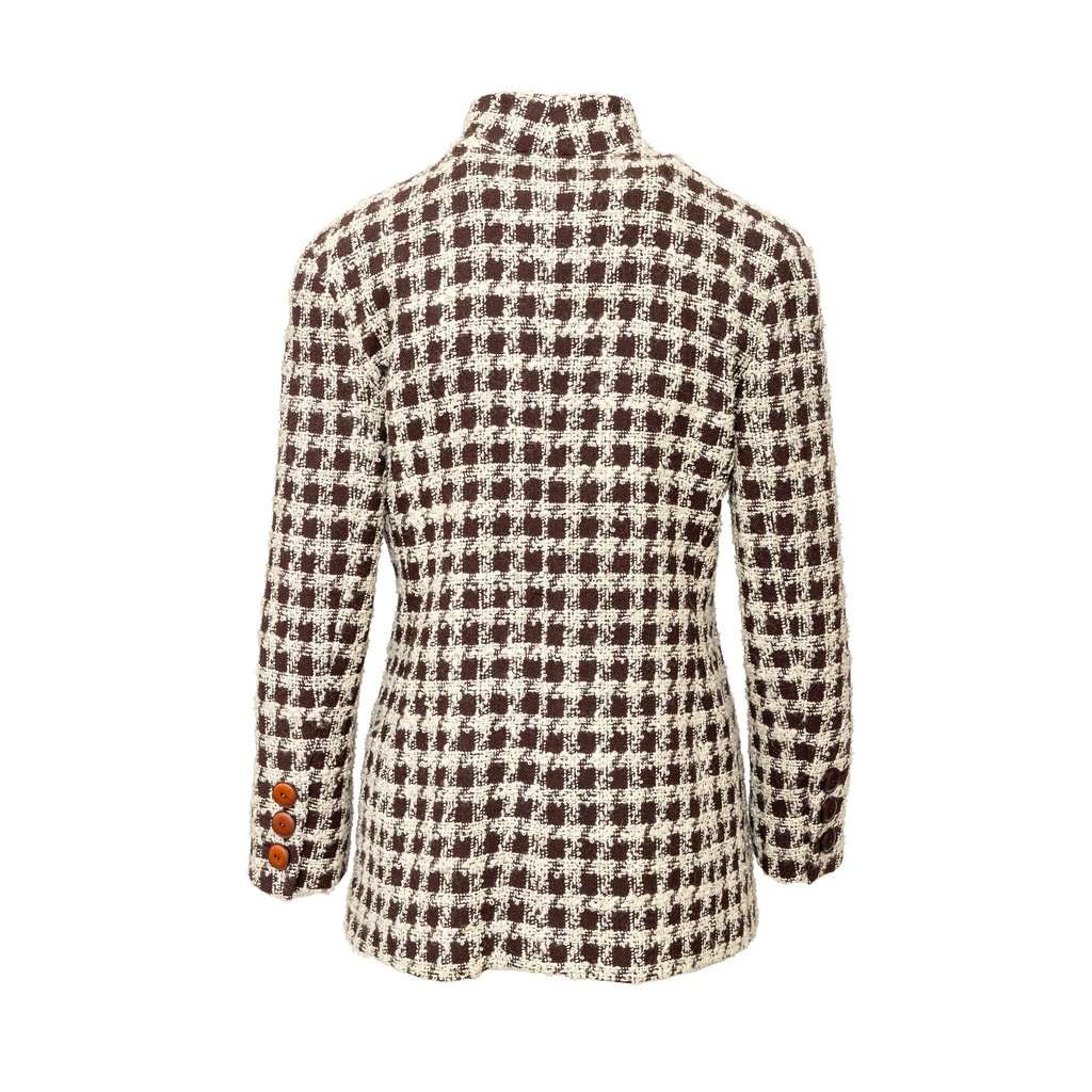 Valentino Boutique Checkered Set - '90s Red Wool Good - Box View