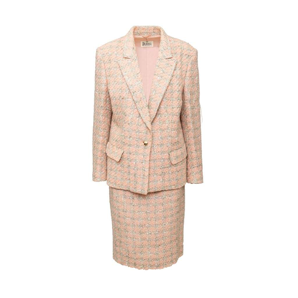 Herno Wool Tweed Set - '80s Grey Wool Good - Front View