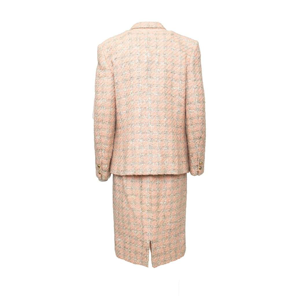Herno Wool Tweed Set - '80s Grey Wool Good - Back View