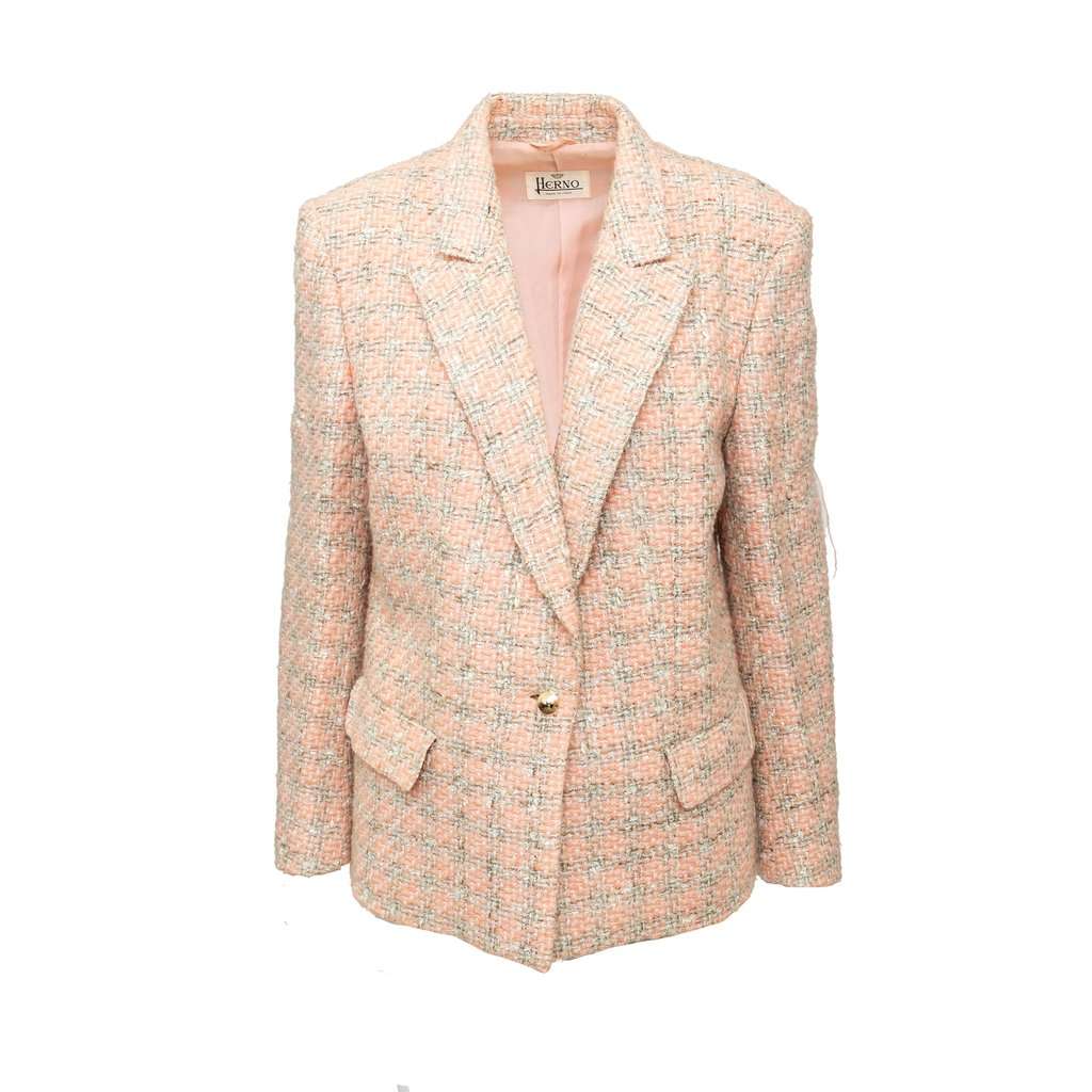 Herno Wool Tweed Set - '80s Grey Wool Good - Inside View