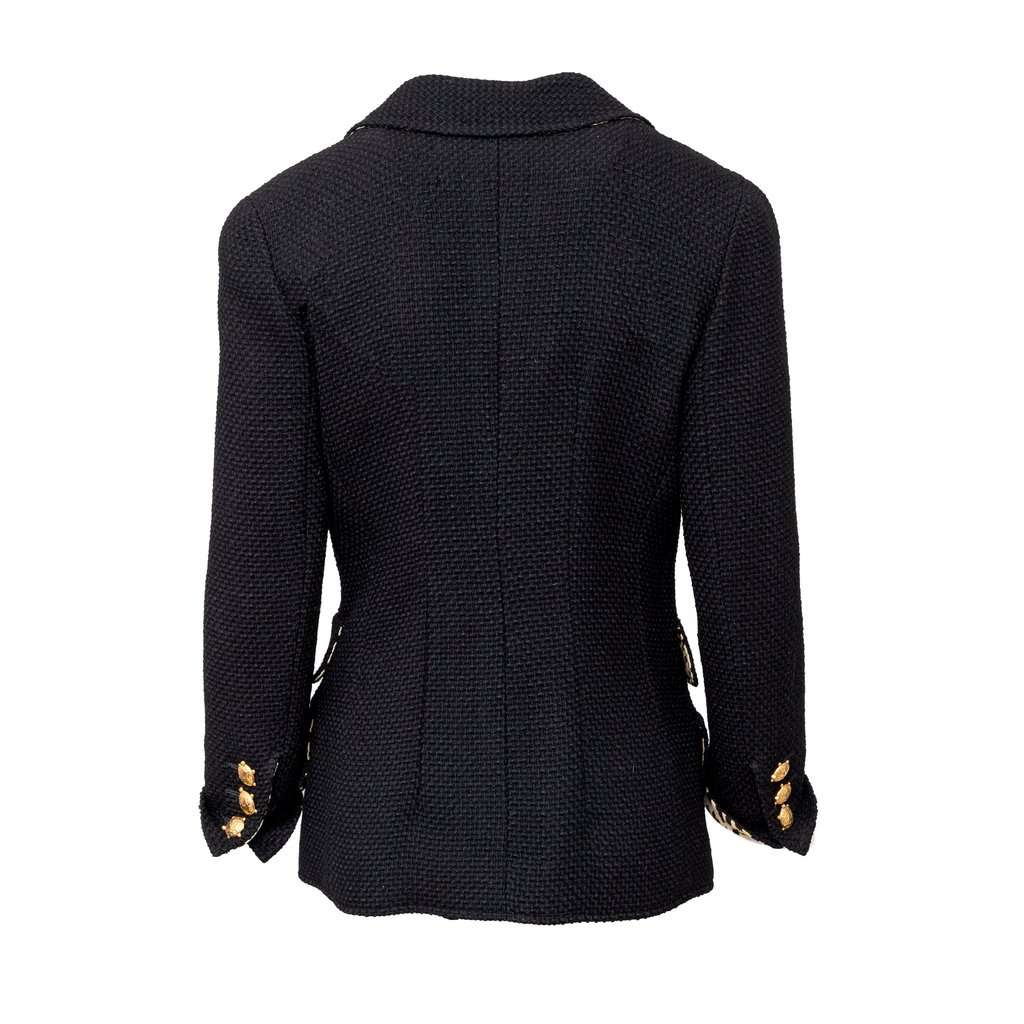 Valentino Boutique Wool Set with Turtle Buttons - '90s Black Wool Good - Box View