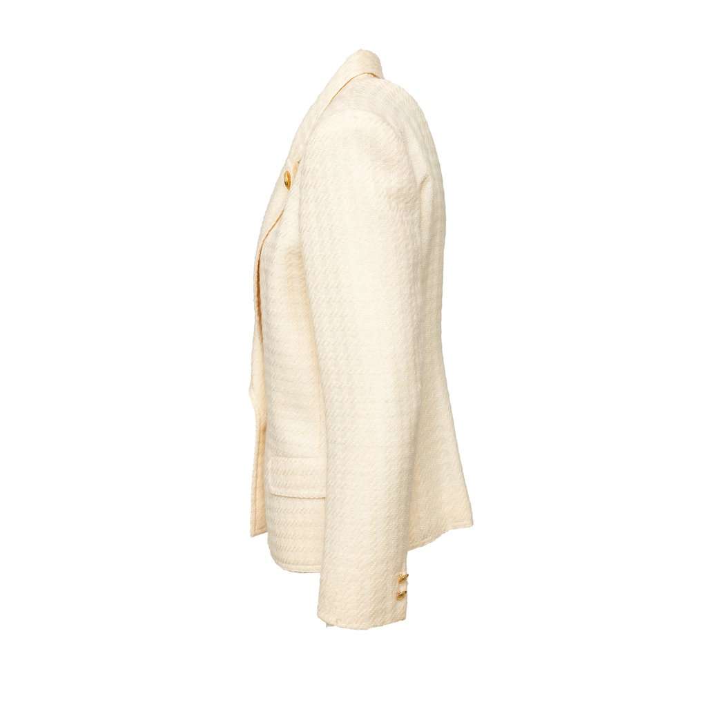 Valentino Miss V Wool Jacket - '80s Red Wool Good - Back View