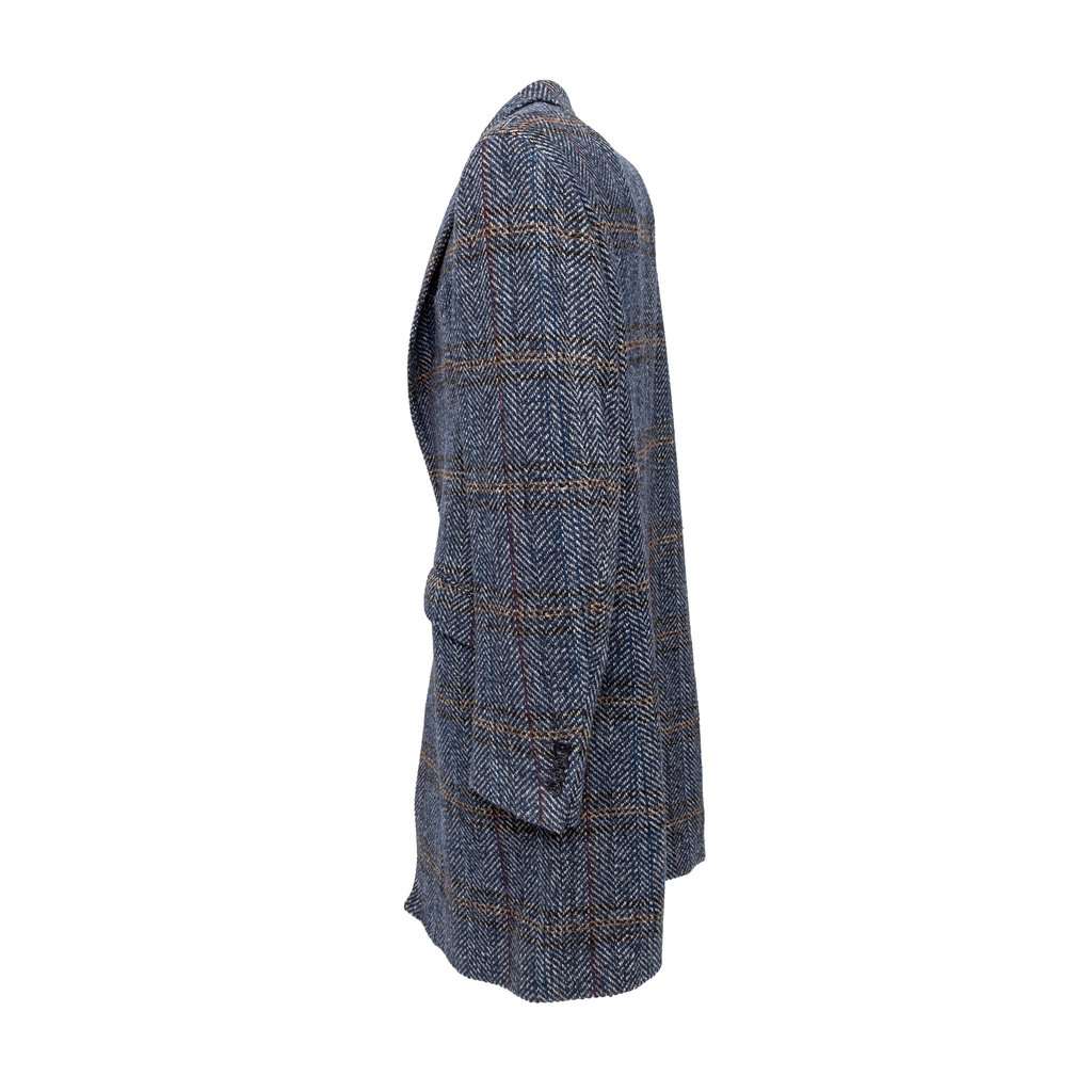 Etro Checkered Wool Coat - '20s Red Wool Good - Back View