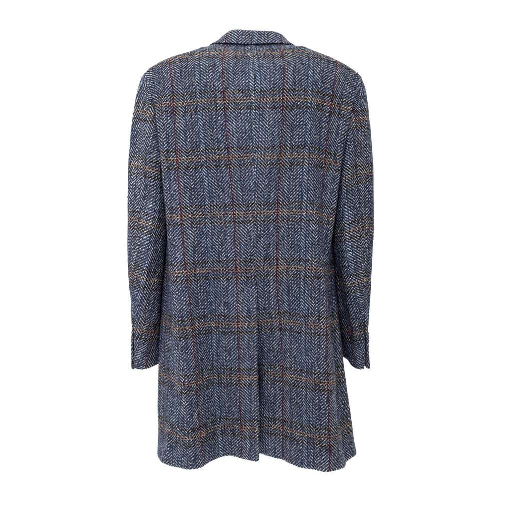 Etro Checkered Wool Coat - '20s Red Wool Good - Inside View