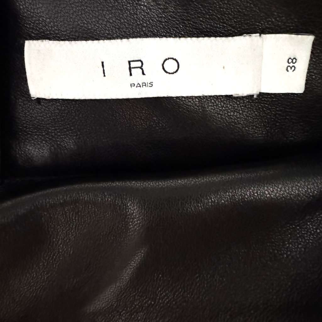 Iro High-quality leather skirt Black Leather Never worn - Inside View