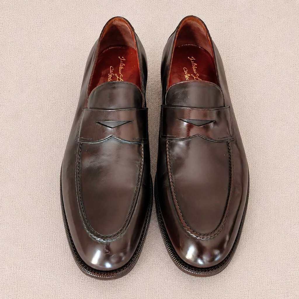 Unsigned Silvano Lattanzi Penny Loafer Brown Leather Never worn - Inside View