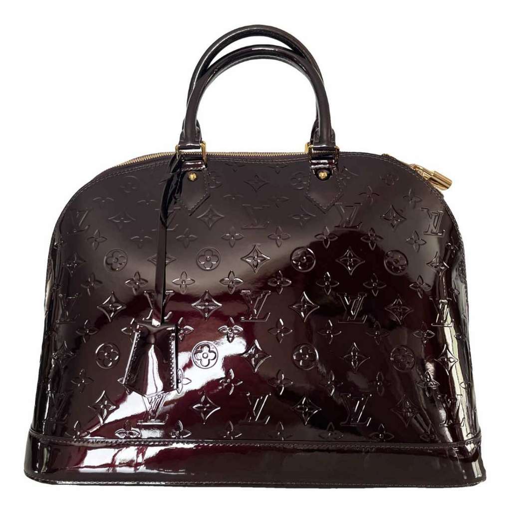 Louis Vuitton Alma Burgundy Leather Gold Never worn - Front View