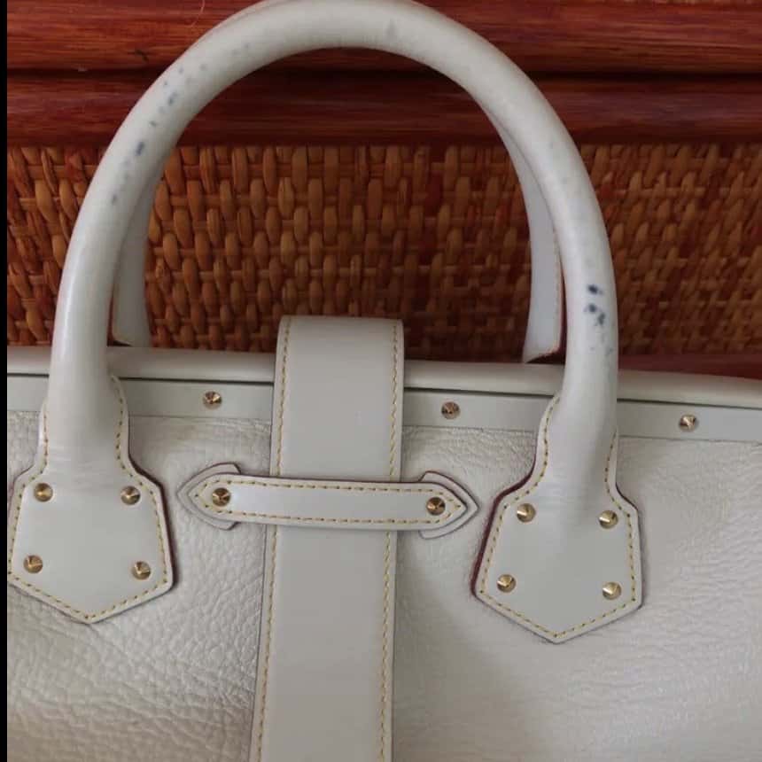 Louis Vuitton Ingénieux Leather Handbag White Leather Good condition - Back View