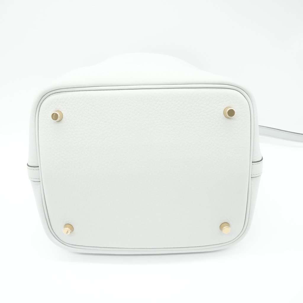 Hermès Picotin Lock 22 W White Leather Fair - Inside View