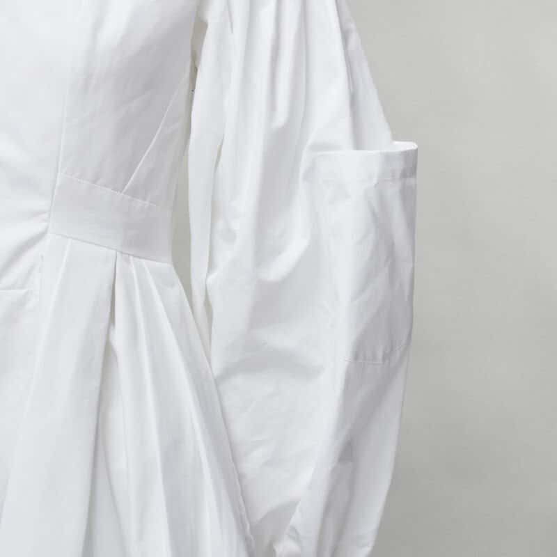 Alexander McQueen White Puff Dress White Cotton Very good - Back View